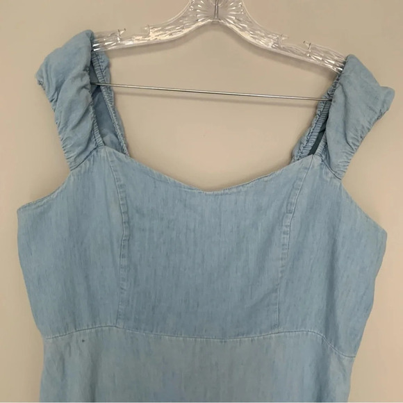 Old Navy Cotton Blue Chambray Mini Summer Dress XL - Picture 12 of 13